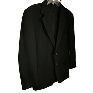 Men's Black Classic Two‎ Button Blazer Jacket Professional Business Formal